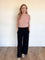 Maxwell Linen Smocked Waist Pants in Black