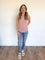 Bardot Ribbed Knit Tee in Ginger