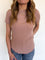 Bardot Ribbed Knit Tee in Ginger