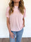 Satyana Round Neck Tee in Soft Pink