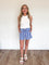 Prue Striped Boxer Shorts in Blue