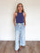 Lockyn Ribbed Tank in Washed Blue