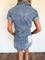Elina Short Sleeve Denim Dress