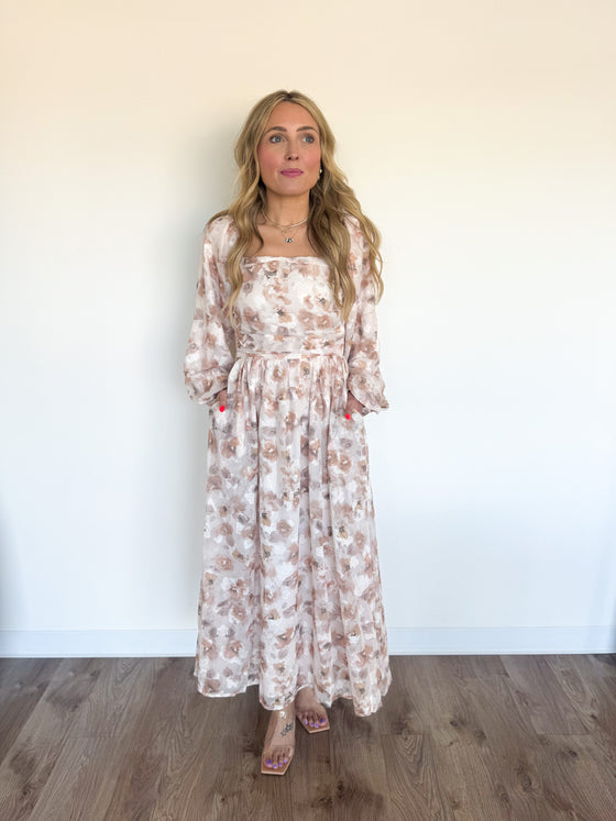 Lark Floral Square Neck Maxi Dress