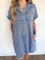 Tabitha Fray Hem Denim Button Front Dress