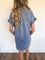 Tabitha Fray Hem Denim Button Front Dress
