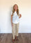 Aspen High Rise Wide Leg Jeans in Sand