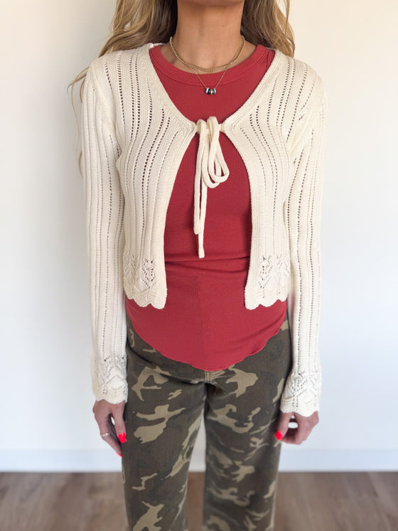 Piper Front Tie Cardigan