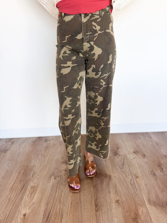 Georgia Wide Leg Camo Pants