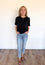 Camila Boxy Fit Tee in Black