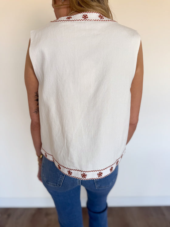 Kyleigh Embroidered Vest
