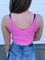 Madison Crop Sweater Tank In Pink