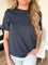 Camila Boxy Fit Tee in Midnight Navy