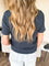 Camila Boxy Fit Tee in Midnight Navy