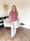Camila Boxy Fit Tee in Rose Taupe