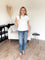 Evie Sweater Muscle Tank in Off White