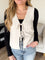 Lyra Pinstripe Tie Front Vest