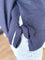 Cosette Tie Split-Hem Top in Navy
