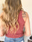 Alessia Ribbed Crop Tank in Sienna