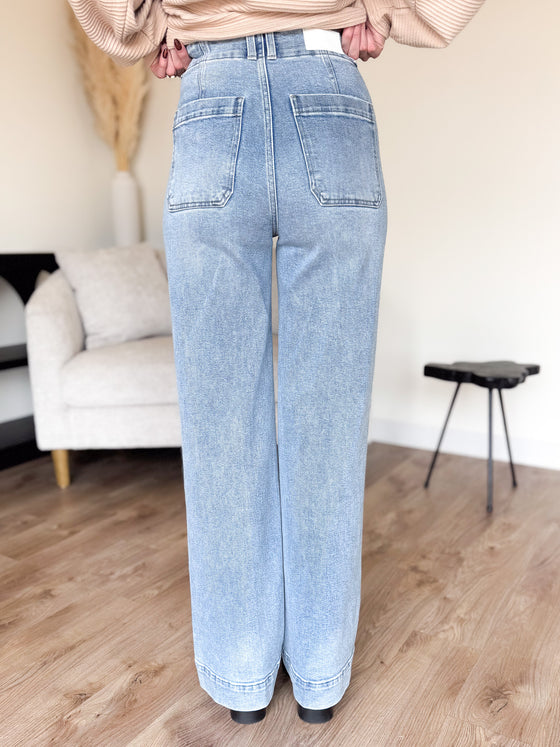 Poppy High Rise Wide Leg Jeans