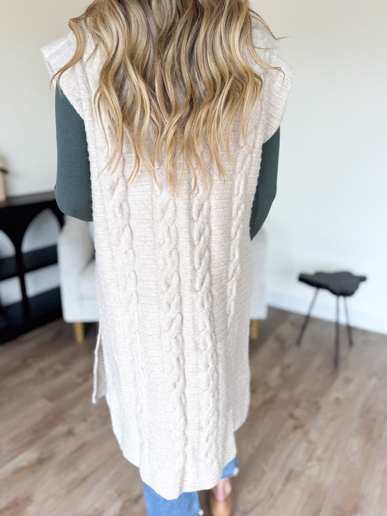 Luisa Long Sleeveless Cardigan