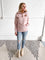 Rebekah Front Zip Sweatshirt In Blush