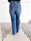 Alexa Dark Wash Wide Leg Patch Pocket Jeans