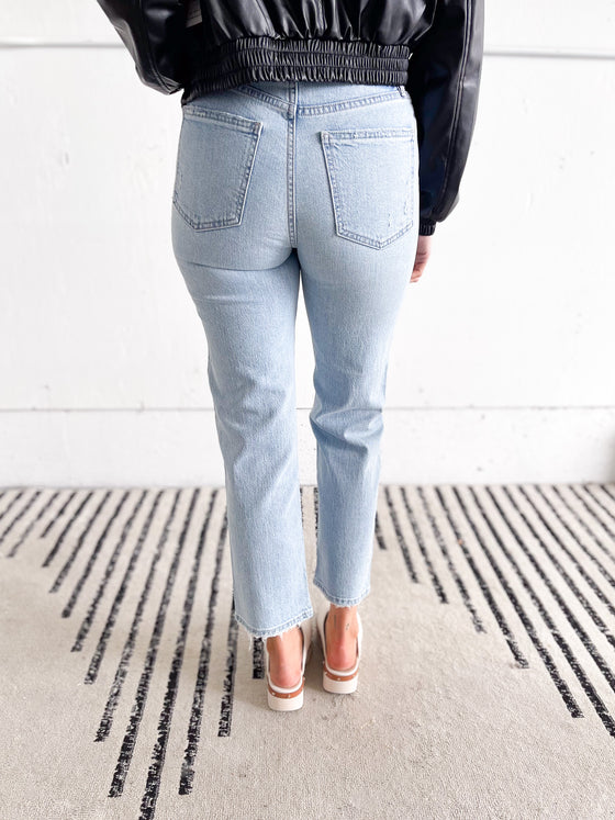 Lorelei High Rise Light Wash Straight Jeans