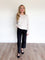 Mathilda Pocket Crewneck Sweater in Stone
