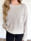 Mathilda Pocket Crewneck Sweater in Stone