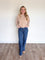 Farrah Mineral Washed Raglan Sweatshirt in Dark Taupe