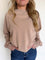 Farrah Mineral Washed Raglan Sweatshirt in Dark Taupe