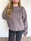 Nina Oversized Crewneck Sweatshirt in Walnut