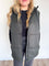 Jessa Long Puffer Vest in Olive