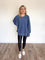 Anastasia Oversized Crewneck Sweatshirt in Dusty Navy