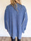 Anastasia Oversized Crewneck Sweatshirt in Dusty Navy