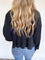 Clio Mineral Washed Waffle LS Top in Black