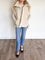 Bethany Fleece Sherpa Vest in Beige