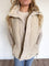 Bethany Fleece Sherpa Vest in Beige