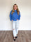 Tori Mock Neck Sweater in Blue