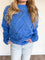 Tori Mock Neck Sweater in Blue