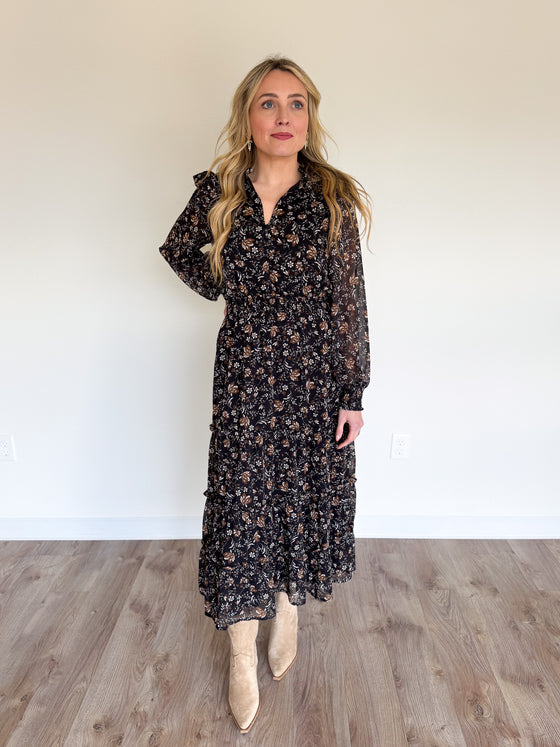 Kathleen Tiered Long Sleeve Dress