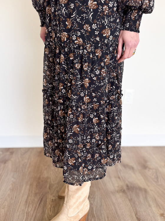 Kathleen Tiered Long Sleeve Dress