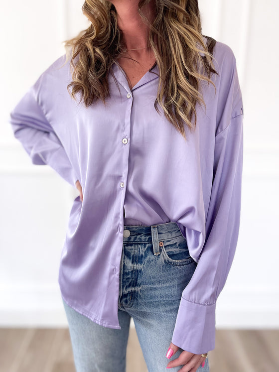 Hannah Silk Button Down Top