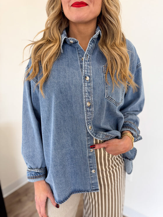Keiko Washed Denim Top