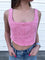 Brooklyn Boned Crop Tank In Pink