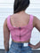 Brooklyn Boned Crop Tank In Pink