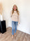 Keilani Striped Sweater in Taupe + Ivory