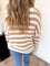 Keilani Striped Sweater in Taupe + Ivory