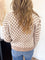 Juliana Checker + Stripe Cardigan in Dark Taupe